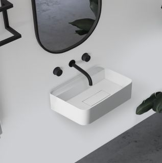 Подвесная раковина ABBER Stein AS2626 50см белый матовый